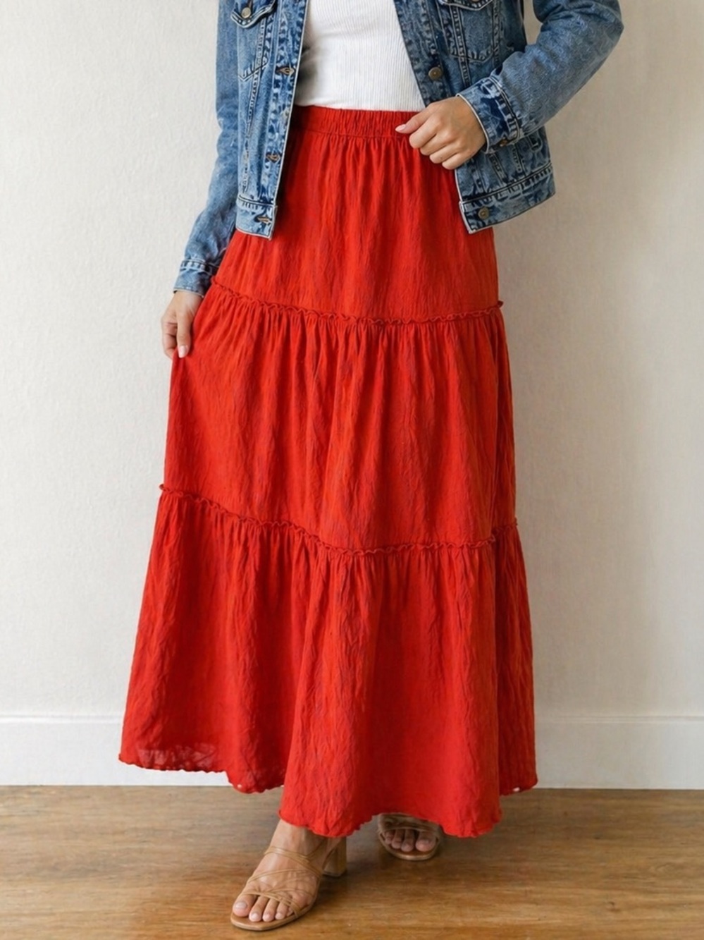 Burt orange skirt size S
